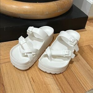 Women's White Platform Sandals
